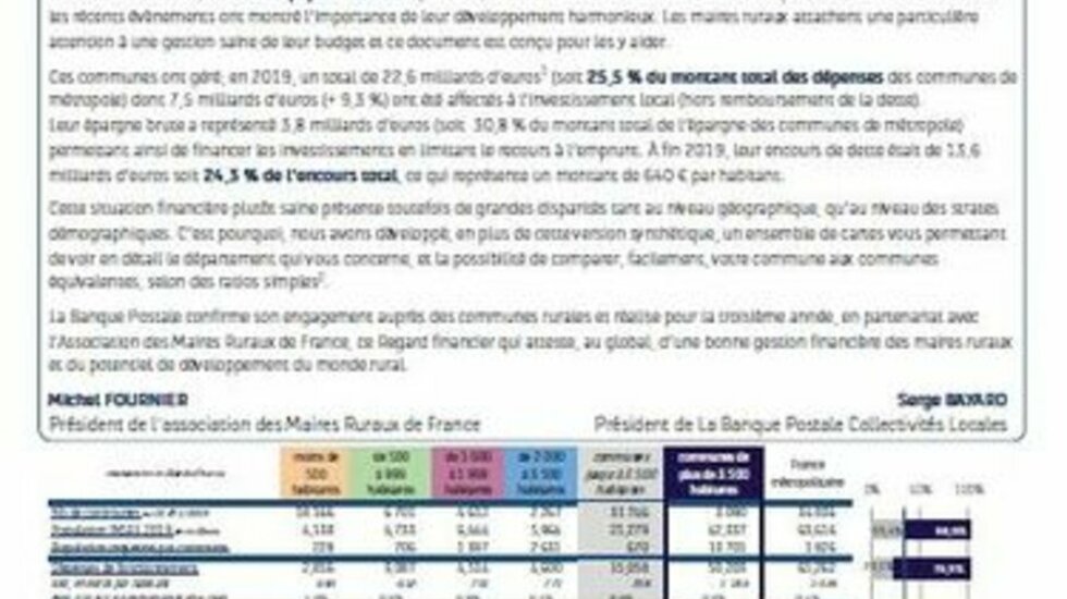 Regard financier sur les communes 