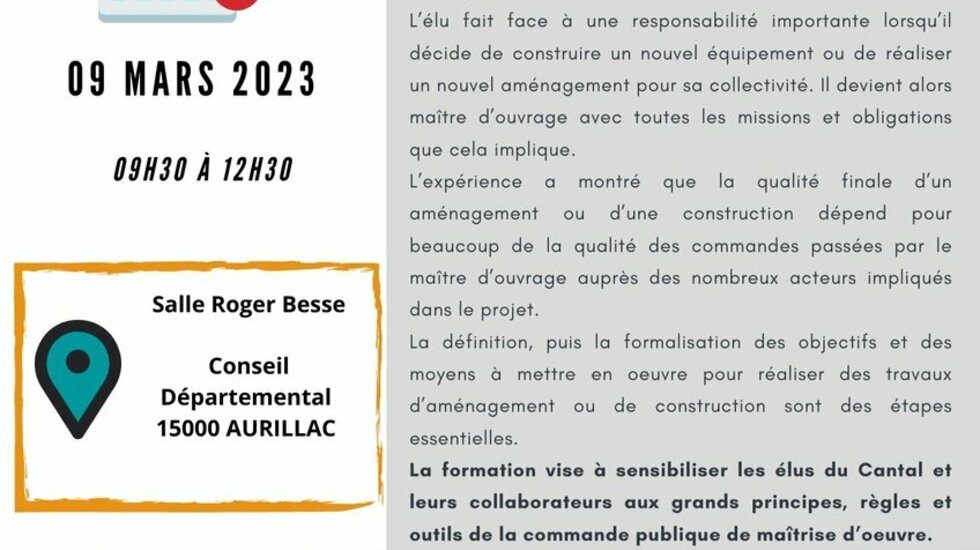 FORMATION : COMMANDE PUBLIQUE 