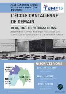 L'ECOLE CANTALIENNE DE DEMAIN : VERS LA REDACTION DE L'AVENANT N° 3 